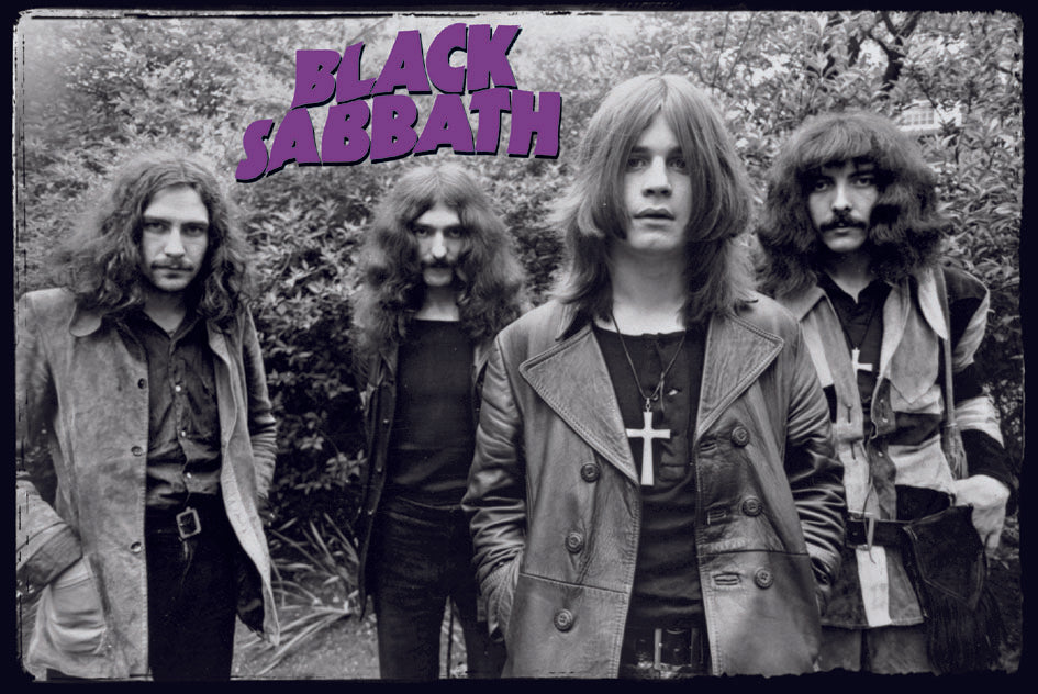 Black Sabbath Classic B&W Group Maxi Poster Blockmount