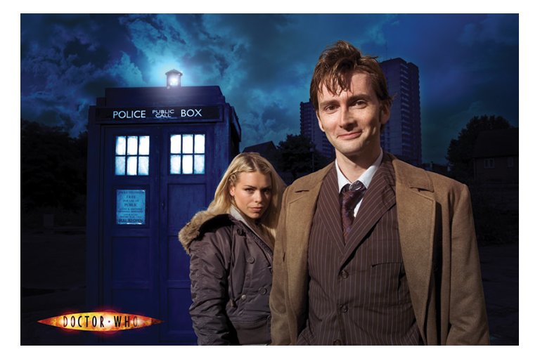 Doctor Who David Tennant 10th Doctor And Billie Piper Vintage Maxi Poster