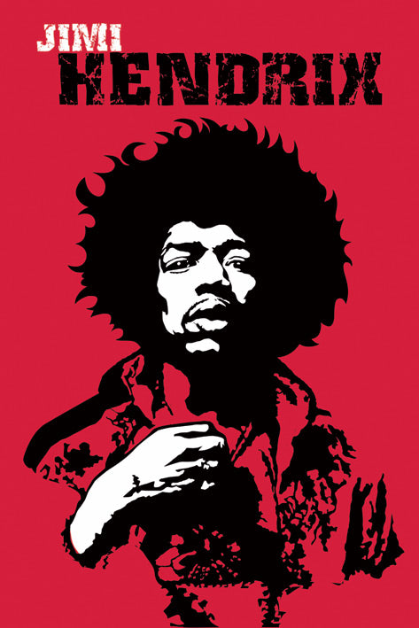 Jimi Hendrix Revolution Red Maxi Poster