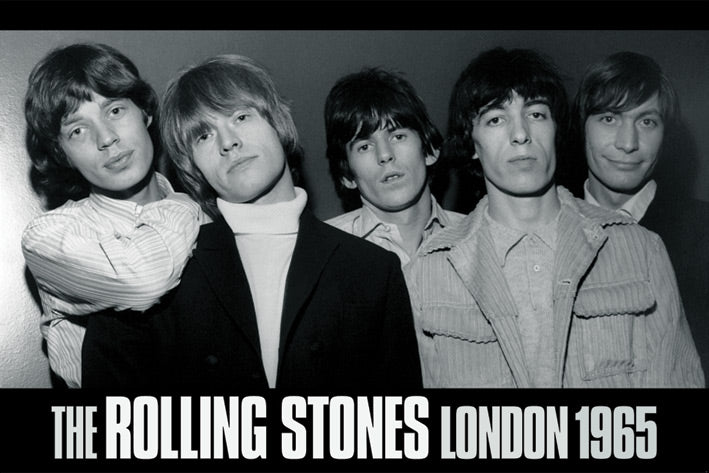 The Rolling Stones London 1965 Black And White Maxi Poster