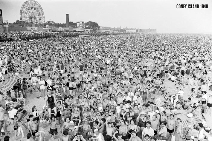 Coney Island New York 1940 Vintage Maxi Poster Blockmount
