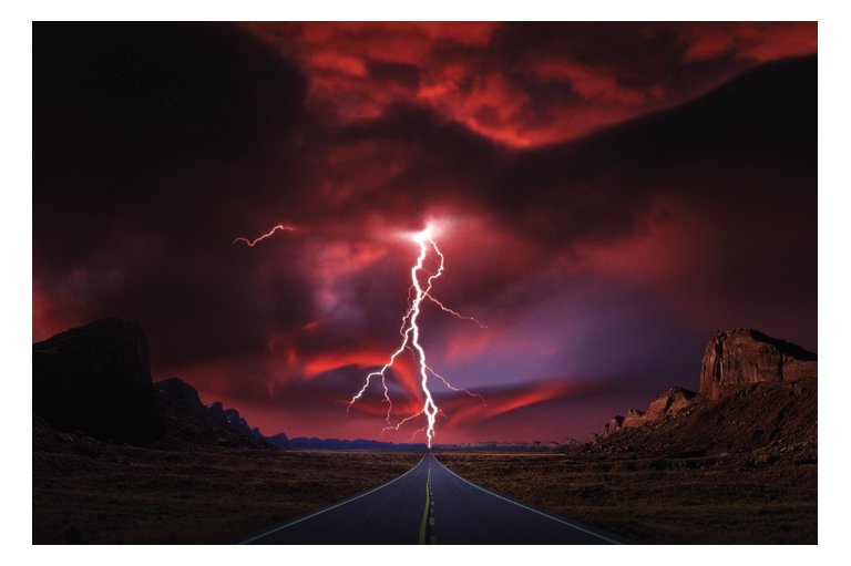 Lightning On The Highway Maxi Poster