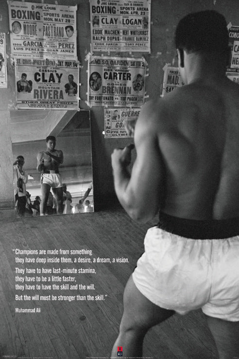 Muhammad Ali Gym and Quote Maxi Poster