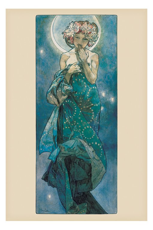 Mucha Moon Art Maxi Poster