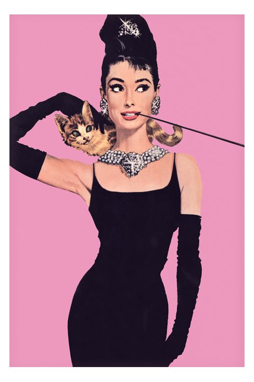 Audrey Hepburn Pink Film Maxi Poster