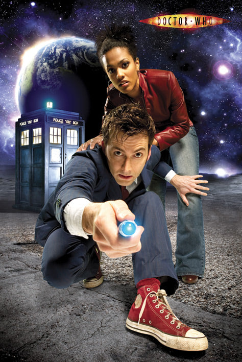 Doctor Who Space With 10th Doctor David Tennant Vintage Maxi Poster