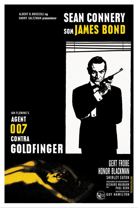 James Bond Goldfinger Window French Film Score Maxi Poster