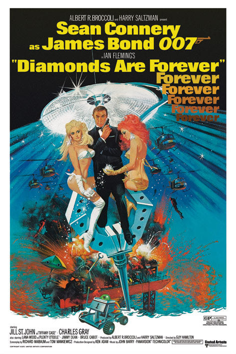 James Bond Diamonds Are Forever Maxi Poster