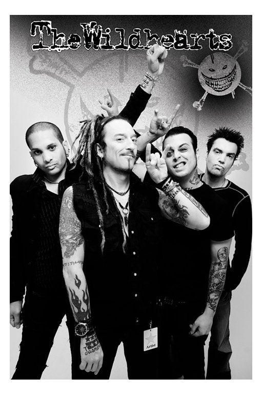The Wildhearts Black And White Group Maxi Poster