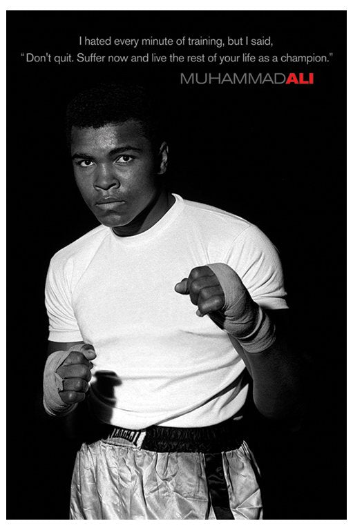 Muhammad Ali Young With Quote Maxi Poster