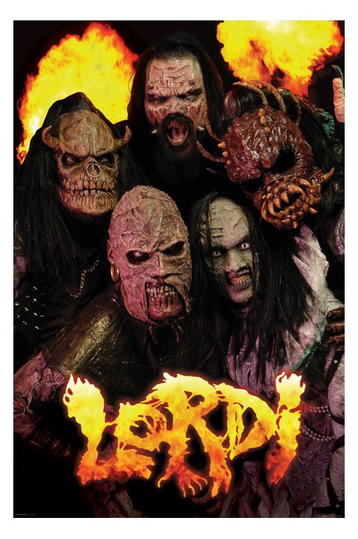 Lordi Masks Group Photo Maxi Poster