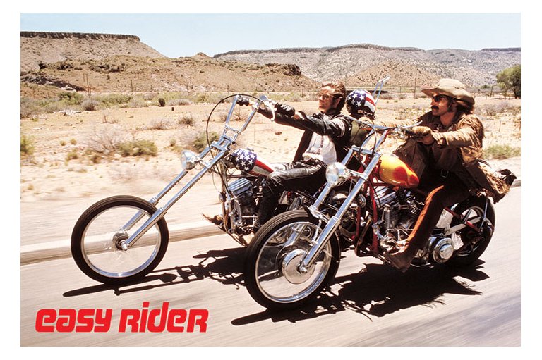 Easy Rider Motorcycles Colour Maxi Poster Blockmount