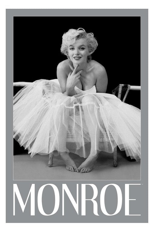 Marilyn Monroe Ballerina Silver Ink Maxi Poster