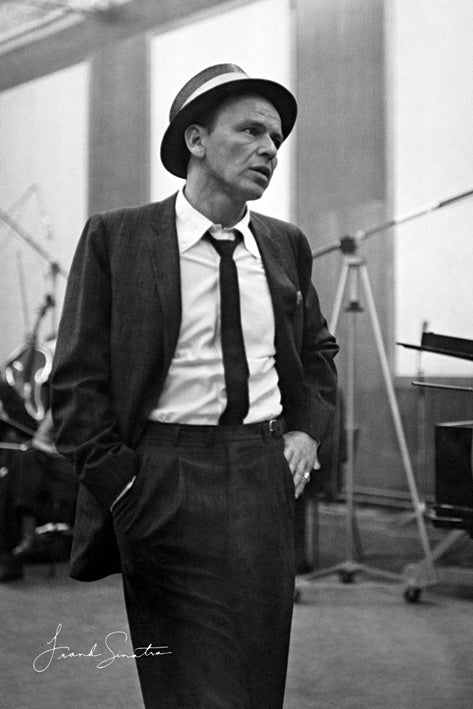 Frank Sinatra Studio B&W Maxi Poster Blockmount