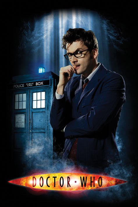 Doctor Who Smoke With 10th Doctor David Tennant Vintage Maxi Poster