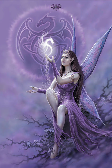 Spiral Purple Fairy Fantasy Maxi Poster
