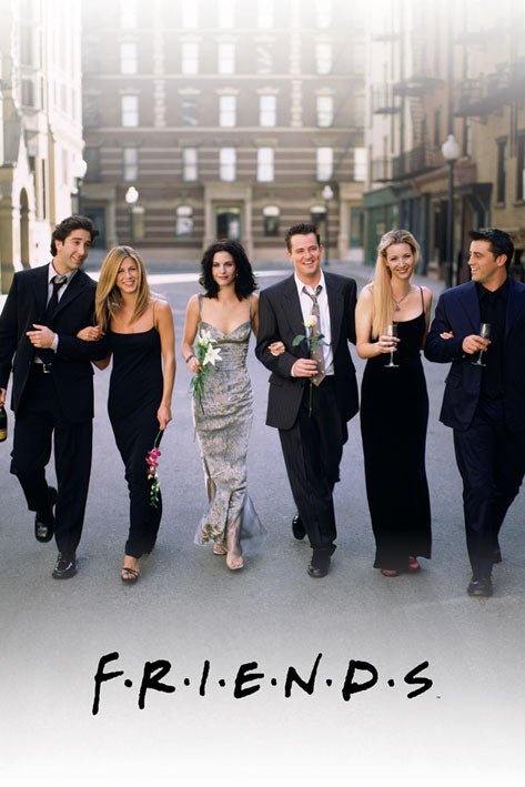 Friends TV Series Cast On Street Maxi Poster