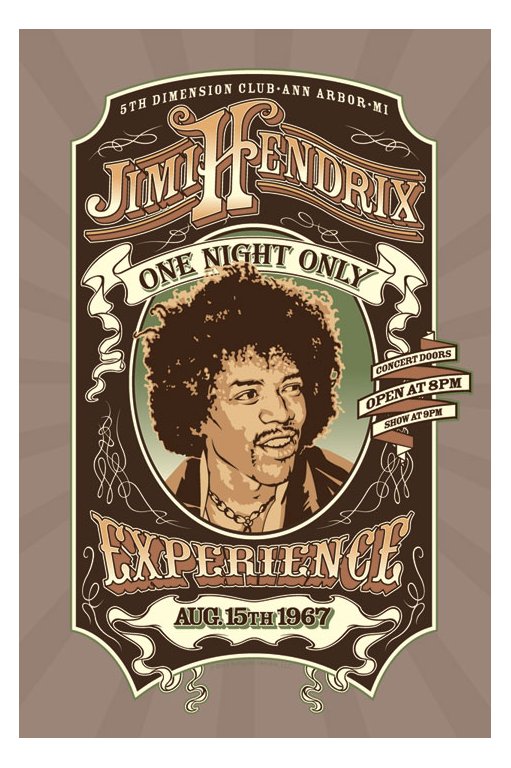 Jimi Hendrix One Night Only Maxi Poster