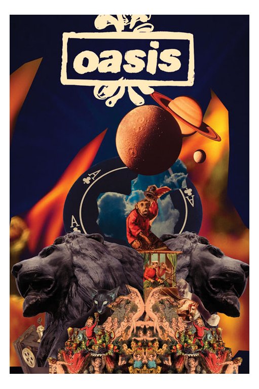 Oasis Planets Collage Maxi Poster Blockmount