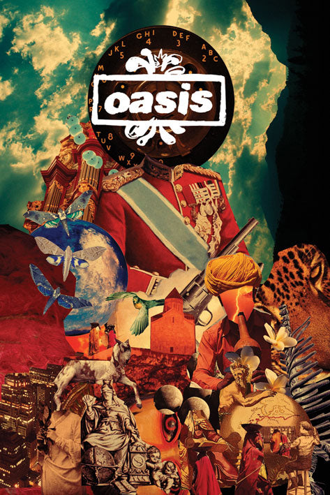 Oasis Telephone Collage Maxi Poster Blockmount