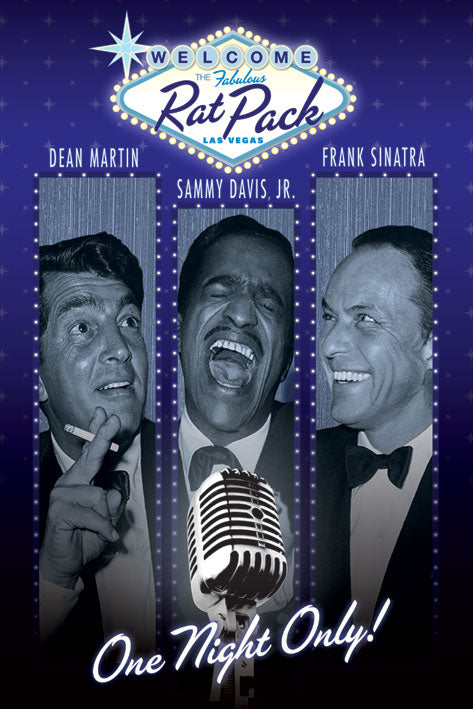 The Rat Pack One Night Only Maxi Poster Blockmount
