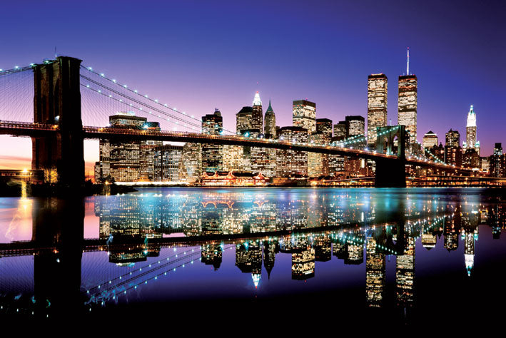 New York Brooklyn Bridge Colour Maxi Poster