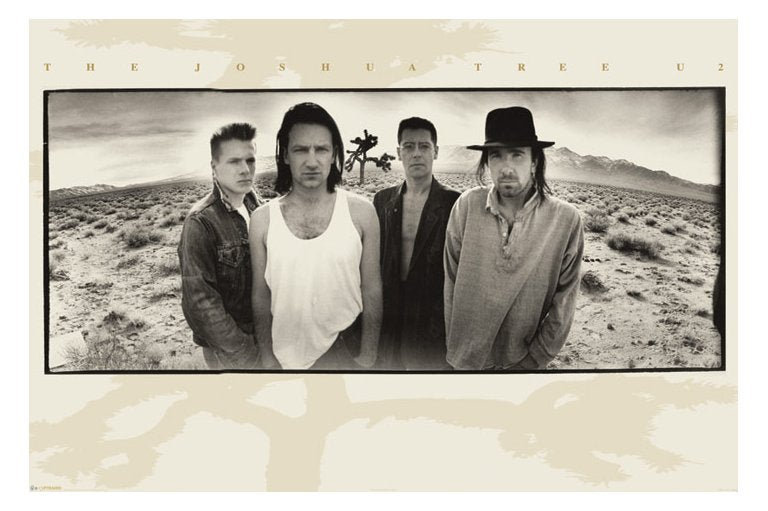 U2 The Joshua Tree Album Group Photo Maxi Poster Blockmount