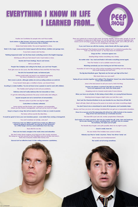 Peep Show Everything I Know In Life Maxi Poster