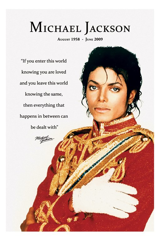 Michael Jackson Loved Quote Maxi Poster