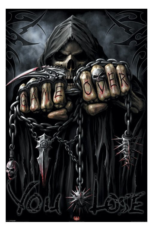 Spiral Game Over You Lose Fantasy Maxi Poster