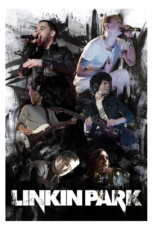 Linkin Park Live Portrait Collage Poster