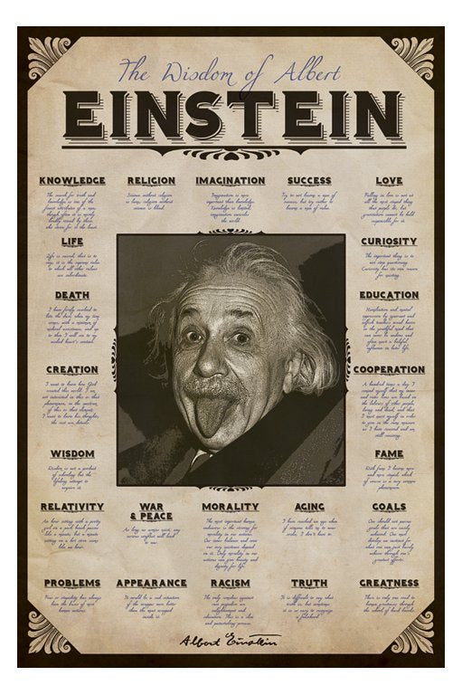 Albert Einstein Wisdom Quotes Maxi Poster