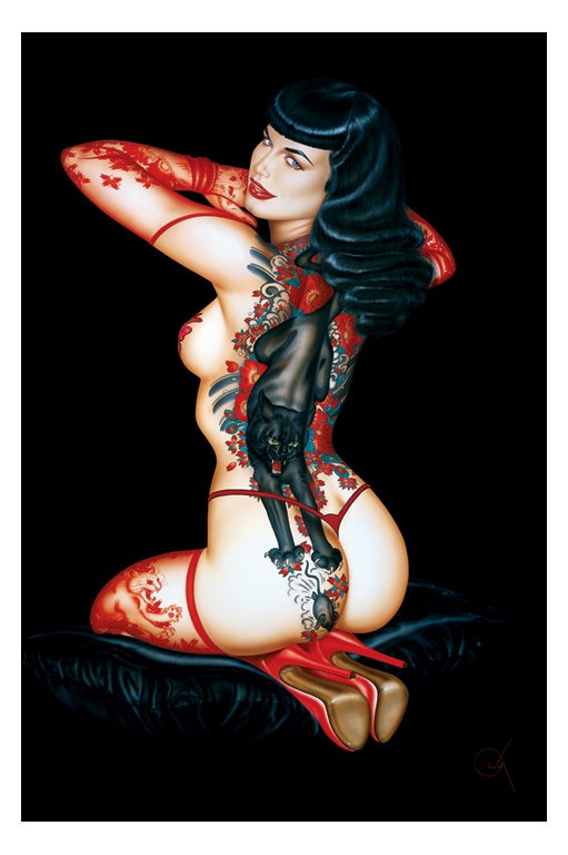 Bettie Page Tattoo Maxi Poster
