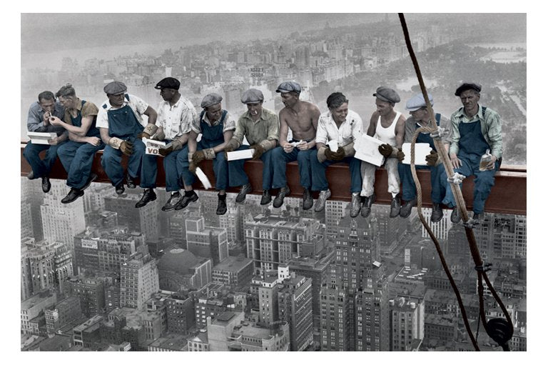 Lunch On A Skyscraper Classic Tinted Version Maxi Poster