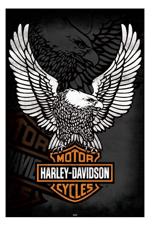 Harley-Davidson Motor Cycles Eagle Logo Maxi Poster