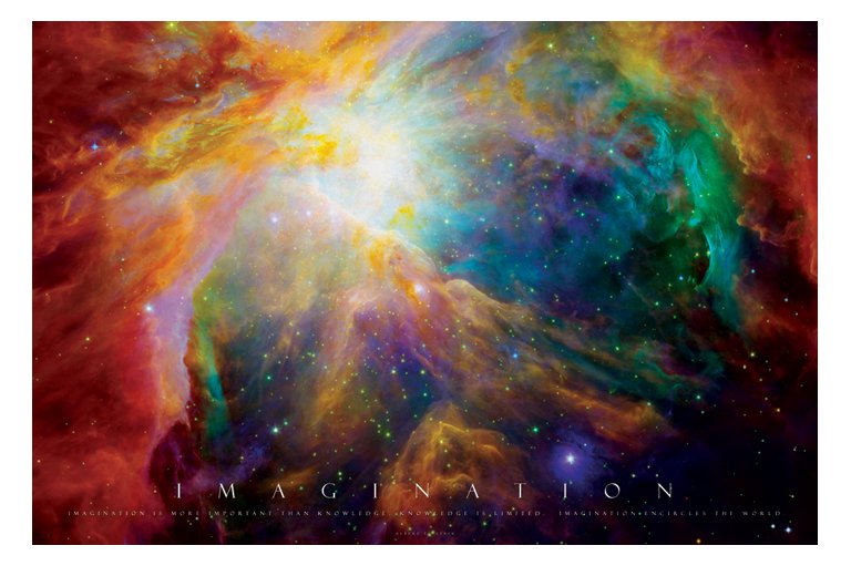 Imagination Nebula With Albert Einstein Quote Maxi Poster