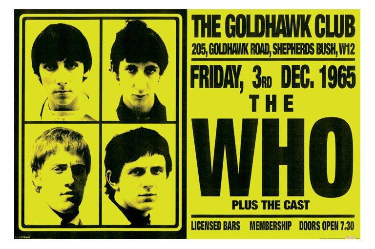 The Who Goldhawk Club Maxi Poster