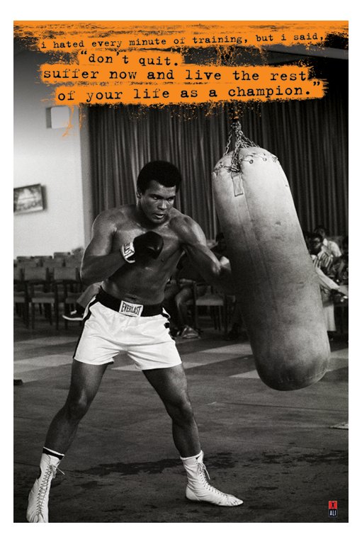 Muhammad Ali Punchbag and Quote Maxi Poster