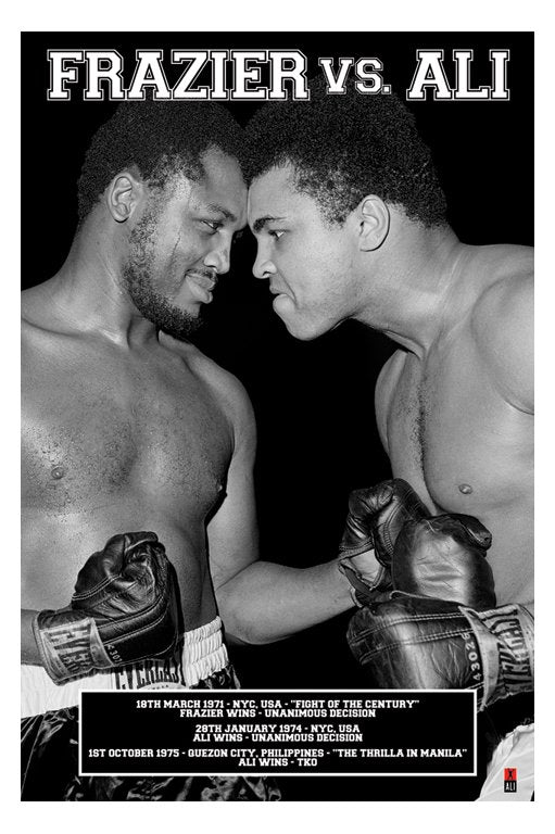 Muhammad Ali vs Joe Frazier Fight Results Maxi Poster