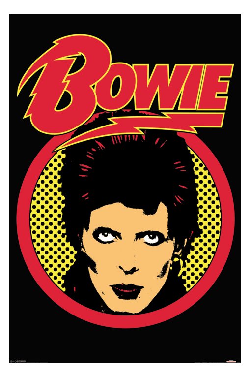 David Bowie Retro Maxi Poster Blockmount