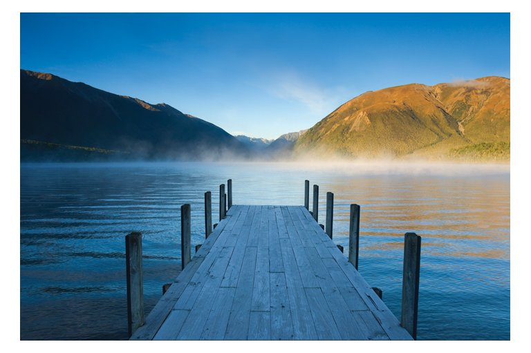 Lake Rotoiti Daytime Jetty Scene Maxi Poster Blockmount