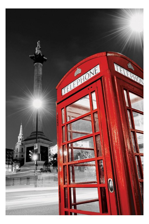 London Red Telephone Box Maxi Poster
