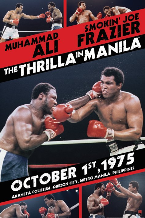 Muhammad Ali vs Joe Frazier Thrilla In Manilla Colour Maxi Poster