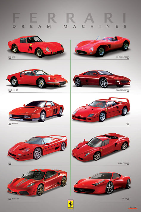 Ferrari Dream Machines Maxi Poster