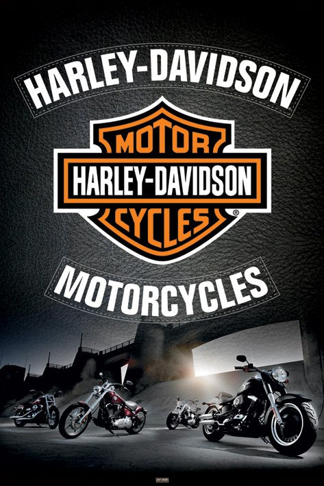 Harley-Davidson Motor Cycles Leather Maxi Poster