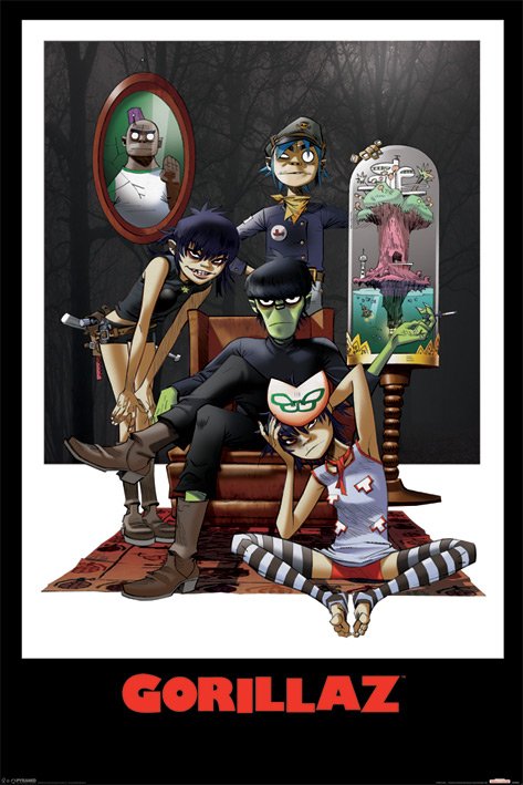 Gorillaz Family Portrait Maxi Poster Blockmount