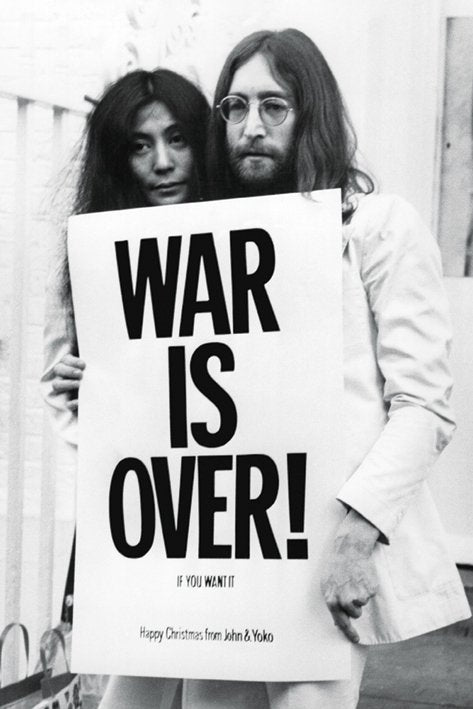 John Lennon And Yoko Ono War Is Over Maxi Poster