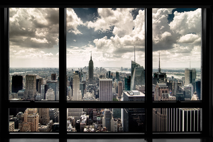 New York Window Stunning Apartment View Maxi Poster