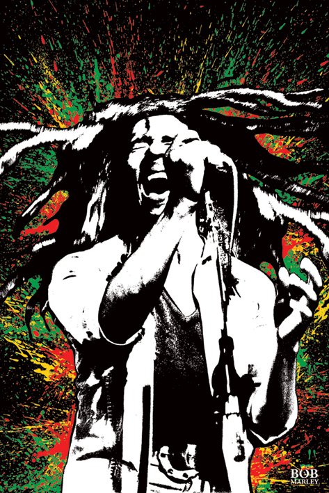 Bob Marley Paint Splash Maxi Poster