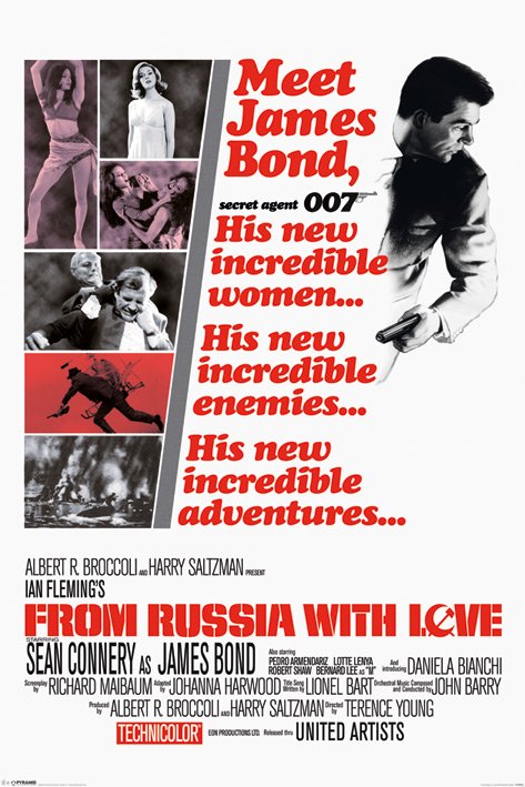 James Bond From Russia With Love Portrait Maxi Poster